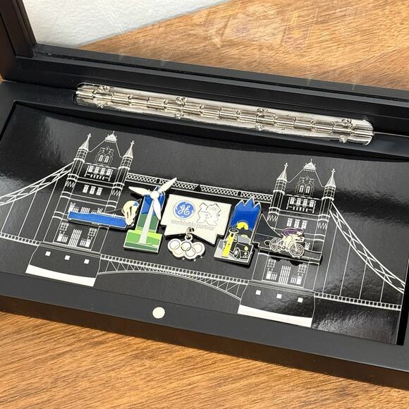 GE General Electric Official London 2012 Olympics Pin Badges Box Set Numbered - Picture 7 of 9